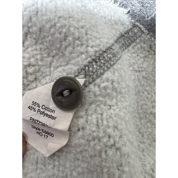 J.Crew Authentic Fleece Henley Mens Sweatshirt Large Gray - Picture 9 of 10